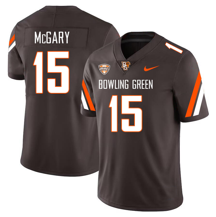 Bowling Green Falcons #15 Avi McGary College Football Jerseys Stitched Sale-Brown